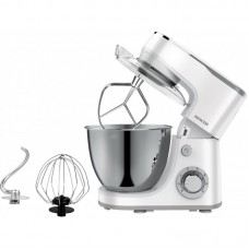 Міксер Sencor планетарний 1300Вт, насадки-3, чаша-нерж., метал, 5л, 6 швидкостей, Pulse-режим, білий Міксер Sencor планетарний 1300Вт, насадки-3, чаша-нерж., метал, 5л, 6 швидкостей, Pulse-режим, білий