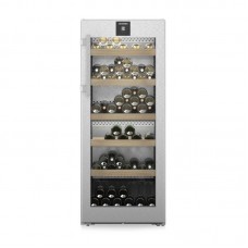 Холодильник Liebherr для вина, 145.4x59.7х67.5, полок - 6, зон - 2, бут-107, ST, дисплей, сріблястий Холодильник Liebherr для вина, 145.4x59.7х67.5, полок - 6, зон - 2, бут-107, ST, дисплей, сріблястий