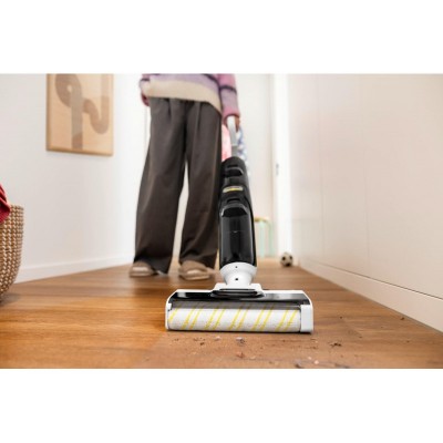 Пилосос karcher безпровідний FCV 4 Dry Extra, вологе прибирання, конт пил -0.45л, вода -0.75л, автон. робота до 45хв, самоочищення, білий