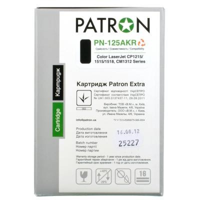 Картридж PATRON HP CLJ CP1215/ CP1515 BLACK Extra (PN-125AKR)