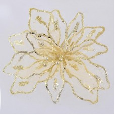 Прикраса декоративна YES! Fun Квітка пуансетії золота, 28*28см (750291) Прикраса декоративна YES! Fun Квітка пуансетії золота, 28*28см (750291)