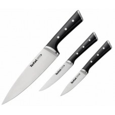 Набір ножів Tefal Ice Force, 3шт, нержавіюча сталь, пластик, чорний Набір ножів Tefal Ice Force, 3шт, нержавіюча сталь, пластик, чорний