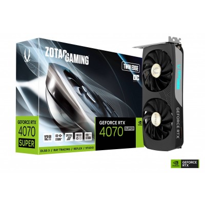 Відеокарта ZOTAC GeForce RTX 4070 SUPER 12GB GDDR6X Twin Edge OC