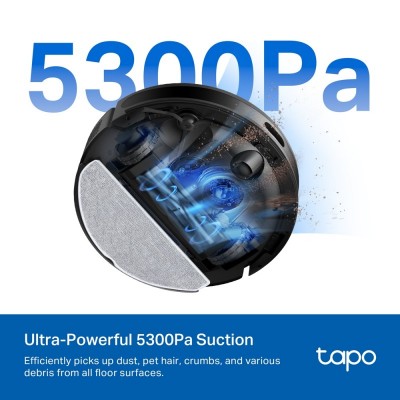 Робот-пилосмок TP-LINK TAPO RV 20 MAX LIDAR з підтримкою вологого прибирання