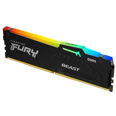 Пам'ять ПК Kingston DDR5 32GB 5600 FURY Beast RGB Пам'ять ПК Kingston DDR5 32GB 5600 FURY Beast RGB