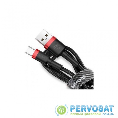Дата кабель USB 3.1 AM to Type-C 0.5m 3A red-black Baseus (CATKLF-A91)