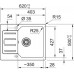 Мийка кухонна Franke City, фраграніт, прямокутник, з крилом, 620х500х190мм, чаша - 1, врізна, оборотна, UCG 611-62, бежевий