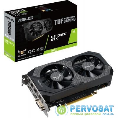 Видеокарта ASUS GeForce GTX1650 4096Mb TUF OC D6 P GAMING (TUF-GTX1650-O4GD6-P-GAMING)