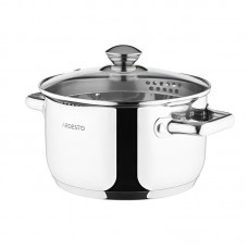 Каструля Ardesto Gemini Lecco з носиком для зливу, скл. кришка, 3.6 л, нержавіюча сталь Каструля Ardesto Gemini Lecco з носиком для зливу, скл. кришка, 3.6 л, нержавіюча сталь