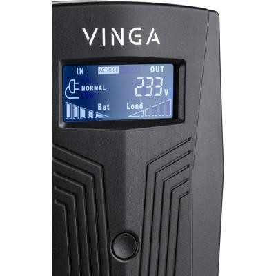 Источник бесперебойного питания Vinga LCD 800VA plastic case with USB (VPC-800PU)