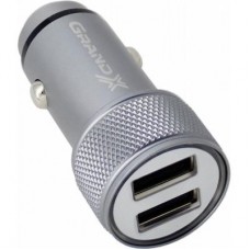 Зарядний пристрій Grand-X 3,1A, 12-24V, 2USB (CH-07DG) dark grey metallic (CH-07DG) Зарядний пристрій Grand-X 3,1A, 12-24V, 2USB (CH-07DG) dark grey metallic (CH-07DG)