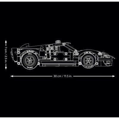 Конструктор LEGO Technic Автомобіль для перегонів Ford GT40 MKII 1966 року