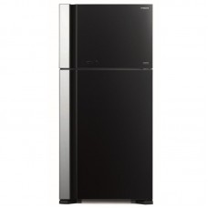 Холодильник з верхньою мороз. HITACHI R-VG660PUC7GBK, 184х74х86см, 2 дв., Х- 405л, М- 145л, A++, NF, Інвертор, Чорне скло