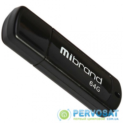 USB флеш накопитель Mibrand 64GB Grizzly Black USB 2.0 (MI2.0/GR64P3B)