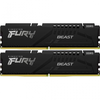 Пам'ять до ПК Kingston DDR5 5600 32GB KIT (16GBx2) FURY Beast Black