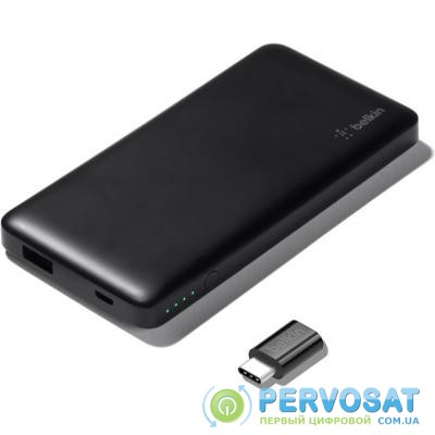 Батарея универсальная Belkin 5000mAh, Pocket Power 5V 2.4A, USB-C adapter, black (F7U019BTBLKBE)