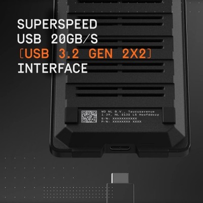 Портативний SSD USB 3.2 Gen 2x2 WD_BLACK P50 Game Drive 1TB
