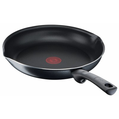 Сковорода з кришкою Tefal Day by Day, 28см, з кришкою, алюміній, бакеліт, скло, чорний
