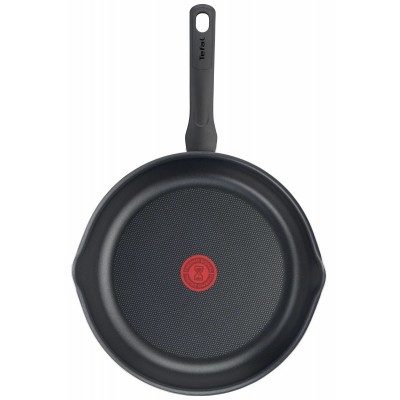 Сковорода з кришкою Tefal Day by Day, 28см, з кришкою, алюміній, бакеліт, скло, чорний