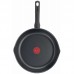 Сковорода з кришкою Tefal Day by Day, 28см, з кришкою, алюміній, бакеліт, скло, чорний