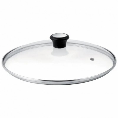 Сковорода з кришкою Tefal Day by Day, 28см, з кришкою, алюміній, бакеліт, скло, чорний
