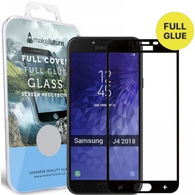 Стекло защитное MakeFuture для Samsung J4 2018 Black Full Cover Full Glue (MGFCFG-SJ418B)