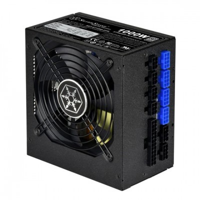 Блок живлення SilverStone STRIDER ST1000-PTS(1000W),80+Platinum,aPFC,12см,24+2x8,8xSATA,8xPCIe,+6,модульний