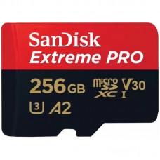 Карта пам'яті SanDisk microSD 256GB C10 UHS-I U3 R200/W140MB/s Extreme Pro V30 + SD Карта пам'яті SanDisk microSD 256GB C10 UHS-I U3 R200/W140MB/s Extreme Pro V30 + SD