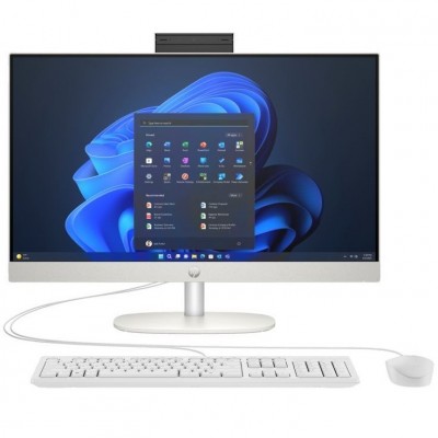 Комп'ютер персональний моноблок HP 240-G10 23.8&quot; FHD IPS AG, Intel i3-N300, 8GB, F512GB, UMA, WiFi, кл+м, 3р, DOS, білий