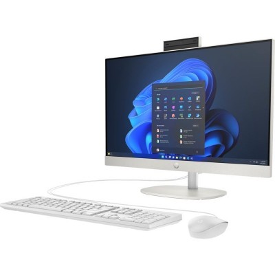 Комп'ютер персональний моноблок HP 240-G10 23.8&quot; FHD IPS AG, Intel i3-N300, 8GB, F512GB, UMA, WiFi, кл+м, 3р, DOS, білий