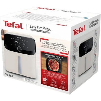 Мультипіч Tefal Easy Fry Mega, 1700Вт, чаша-7.5л, сенсорне керув., 8 програм, пластик, бежевий