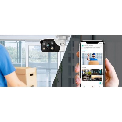IP-Камера TP-LINK VIGI C350-2.8mm, PoE, 5Мп, 2.8 мм, H.265+, IP67, Bullet, кольорове нічне бачення, зовнішня
