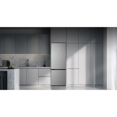 Холодильник LG з нижн. мороз., 203x60х68, холод.відд.-262л, мороз.відд.-113л, 2дв., E, NF, інв., диспл зовн., зона св-ті, сріблястий