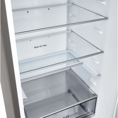 Холодильник LG з нижн. мороз., 203x60х68, холод.відд.-262л, мороз.відд.-113л, 2дв., E, NF, інв., диспл зовн., зона св-ті, сріблястий