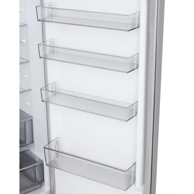 Холодильник LG з нижн. мороз., 203x60х68, холод.відд.-262л, мороз.відд.-113л, 2дв., E, NF, інв., диспл зовн., зона св-ті, сріблястий