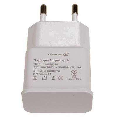 Зарядное устройство Grand-X CH-765W (5V/1A) White (CH-765W)