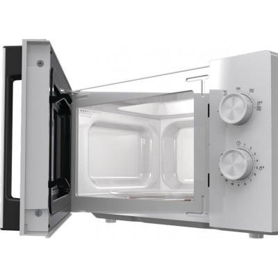Мікрохвильова піч Gorenje, 17л, мех. керув., 700Вт, дисплей, білий