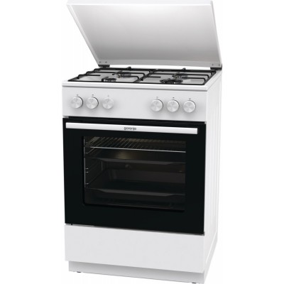 Плита Gorenje  газова, 72л, 60x60см, емальовані, з кришкою, білий