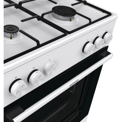 Плита Gorenje  газова, 72л, 60x60см, емальовані, з кришкою, білий