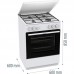 Плита Gorenje  газова, 72л, 60x60см, емальовані, з кришкою, білий
