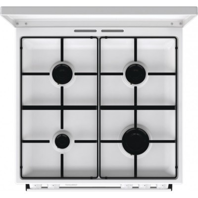 Плита Gorenje  газова, 72л, 60x60см, емальовані, з кришкою, білий