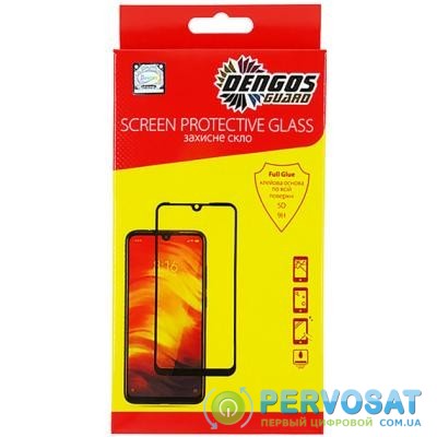 Стекло защитное DENGOS Full Glue Samsung Galaxy A12 (A125), Black frame (TGFG-157)