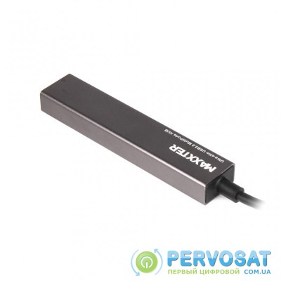 Концентратор Maxxter USB 3.0 Type-A 4 ports grey (HU3A-4P-02)