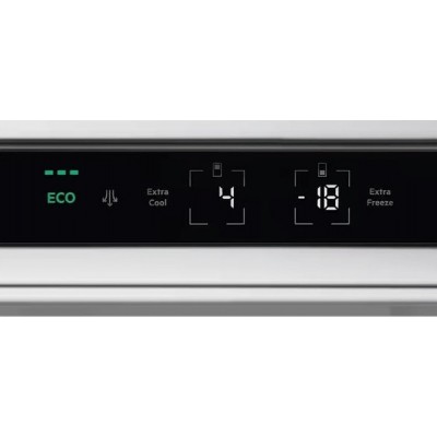 Холодильник Electrolux вбудований з нижн. мороз., 188x70х55, холод.відд.-286л, мороз.відд.-65л, 2дв., А++, Combi, інв., диспл внутр., зона св-ті, білий