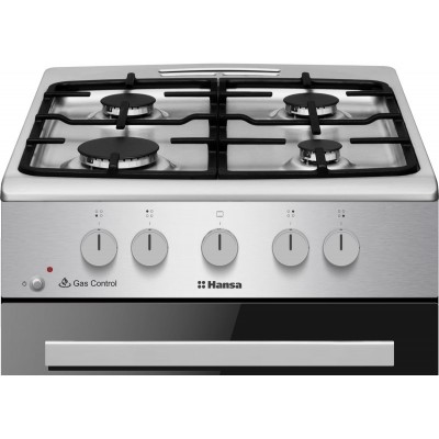 Плита Hansa газова, 50x60см, 67л, чавун, газ контр., нержавіюча сталь