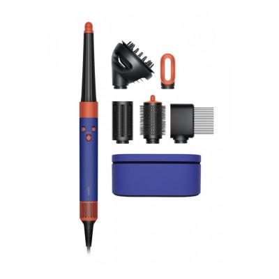 Стайлер Dyson Airwrap I.D. HS08 Curly+Coily Complete Long Vinca Blue/Topaz, 1300Вт, темп.режимів-3, насадок-6, кейс, кераміка, синьо-мідний