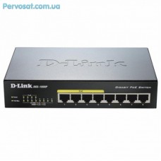 Комутатор мережевий D-Link DGS-1008P Комутатор мережевий D-Link DGS-1008P