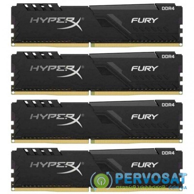 Модуль памяти для компьютера DDR4 128GB (4x32GB) 3600 MHz Fury Black HyperX (Kingston Fury) (HX436C18FB3K4/128)