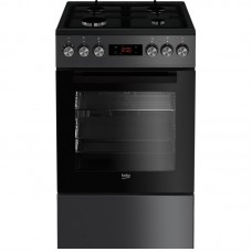 Плита Beko комбінована, 60л, 50x60см, дисплей, конвекція, чавун, чорний Плита Beko комбінована, 60л, 50x60см, дисплей, конвекція, чавун, чорний