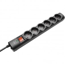 Розгалуджувач мережевий Trust Surge Guard, 1.8м, 4xТипF, чорний Розгалуджувач мережевий Trust Surge Guard, 1.8м, 4xТипF, чорний